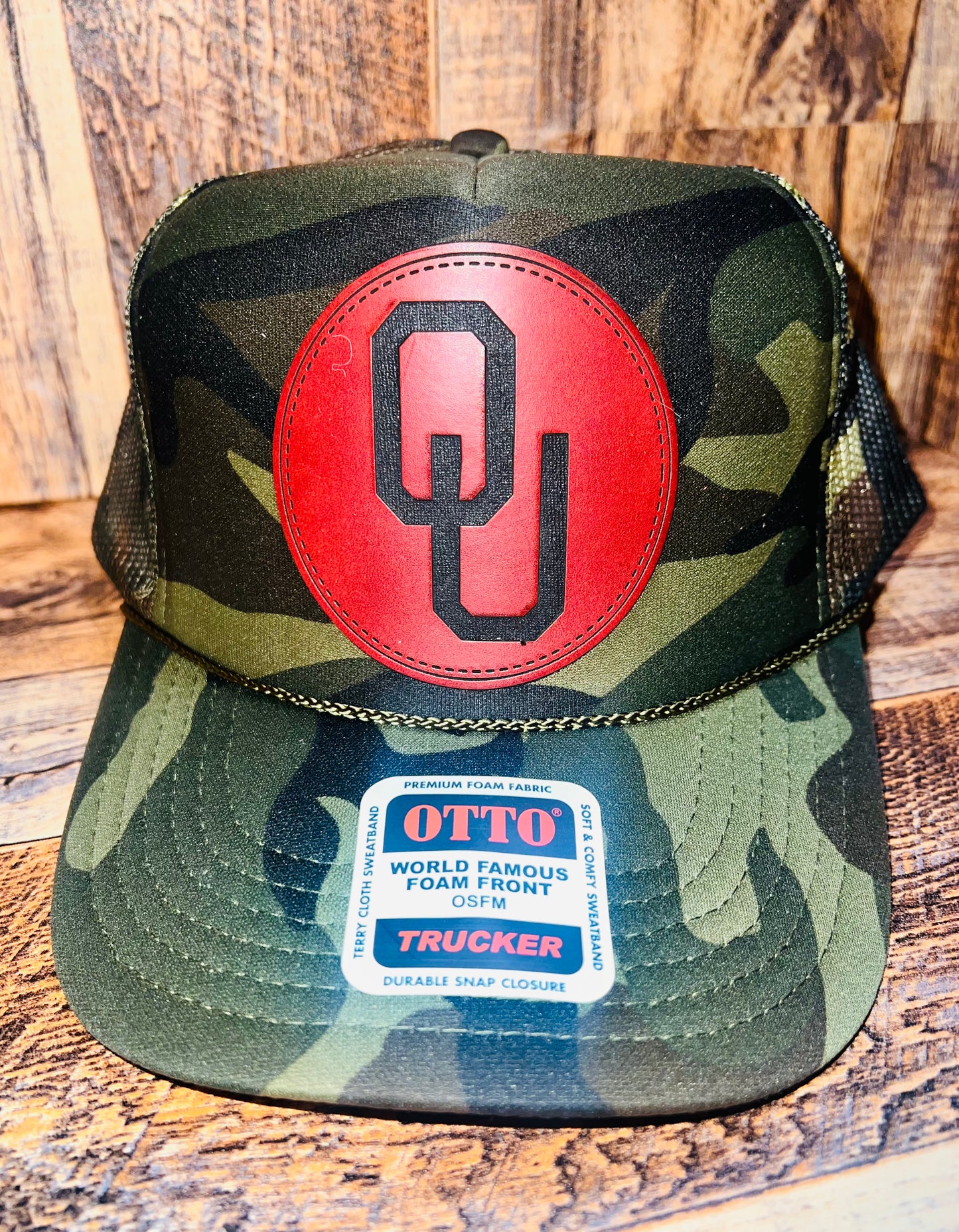 Camo hat with OU patch