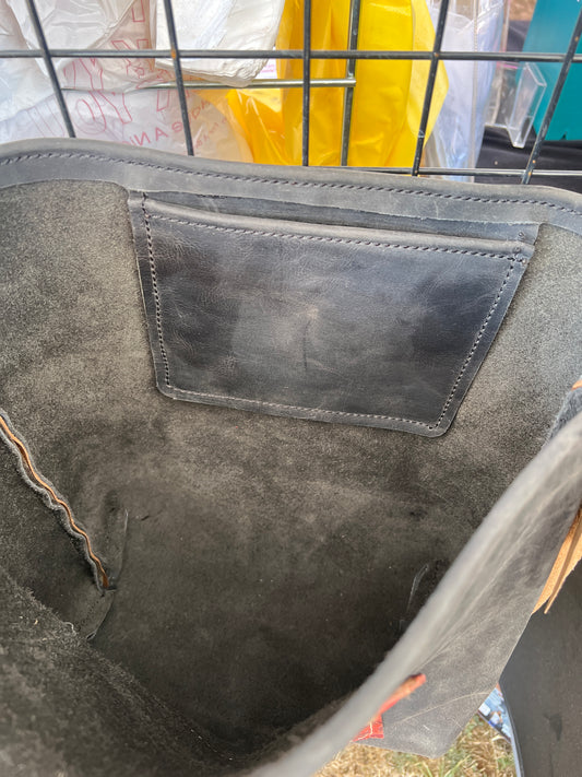 Black Leather Tote