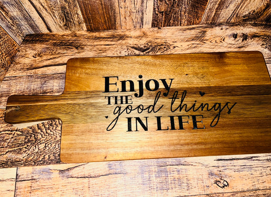 Large engraved cutting board