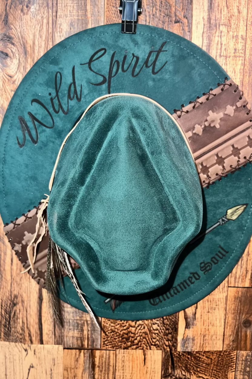 Engraved Suede Hat